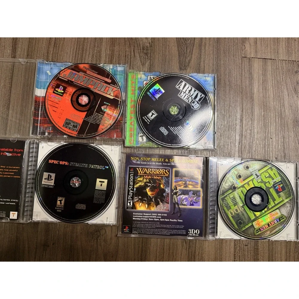 PS1 PlayStation Games Lot 4 Discs Army Men Spec Ops Jampack